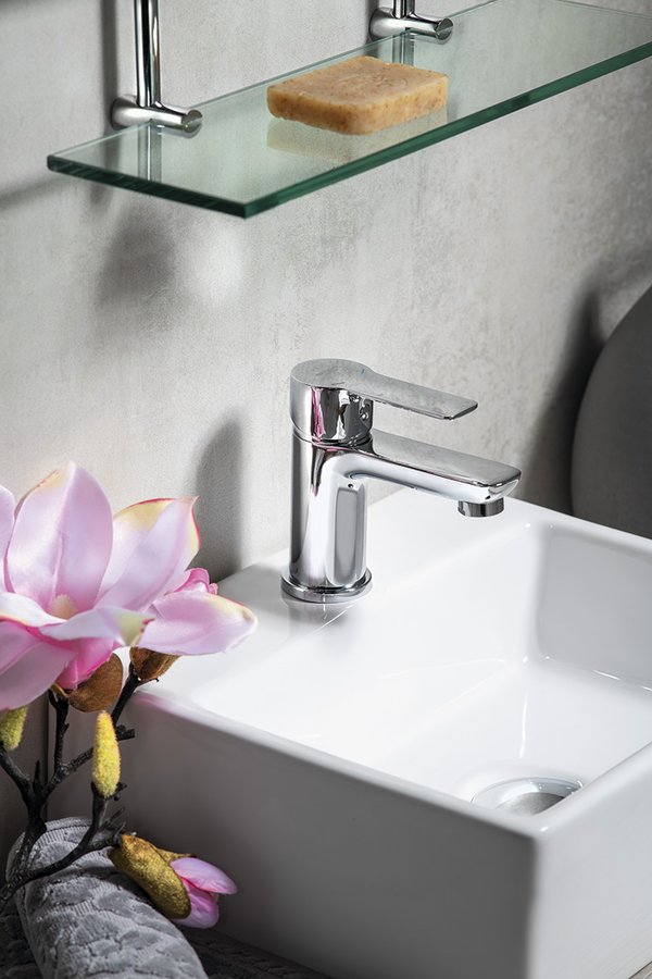 Bruckner BARON ECO 6 l/min, stojánková umyvadlová baterie bez výpusti, chrom 612.002.12