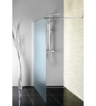 Photo: WALK-IN stena na inštaláciu na múr so vzperou, jednodielna, 1200x1900 mm, sklo Brick