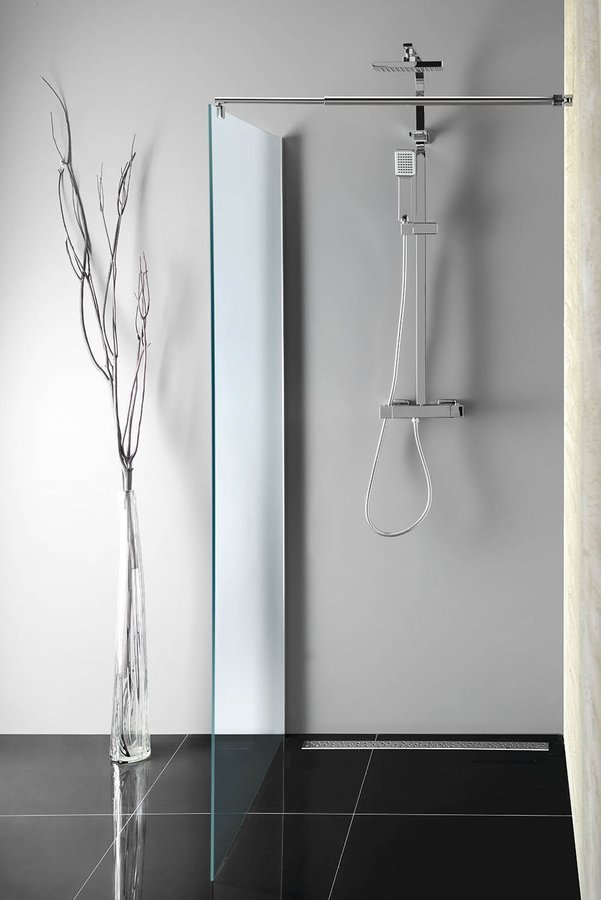 Aqualine WALK-IN zástěna jednodílná k instalaci na zeď, 1200x1900 mm, sklo Brick WI120