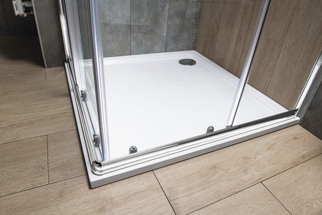 Aqualine AGGA čtvercová sprchová zástěna 700x700mm, čiré sklo HLF707Y