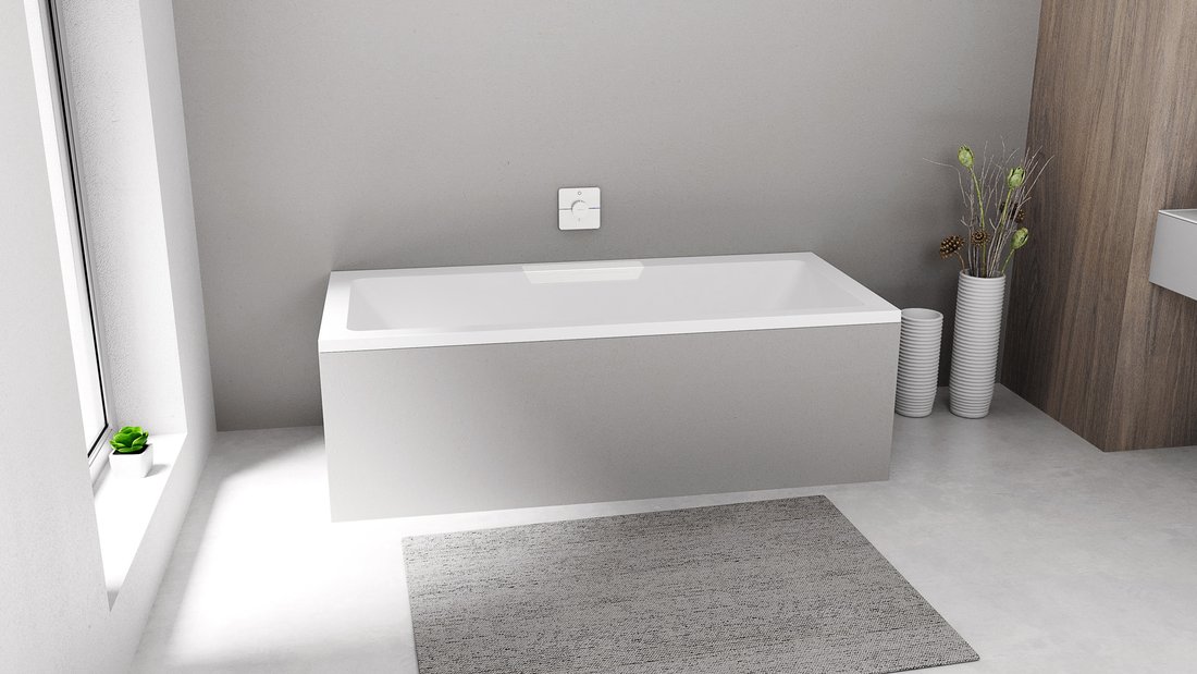 Polysan CASCATA obdélníková vana 185x85x45cm, kaskáda bílá 73836.101