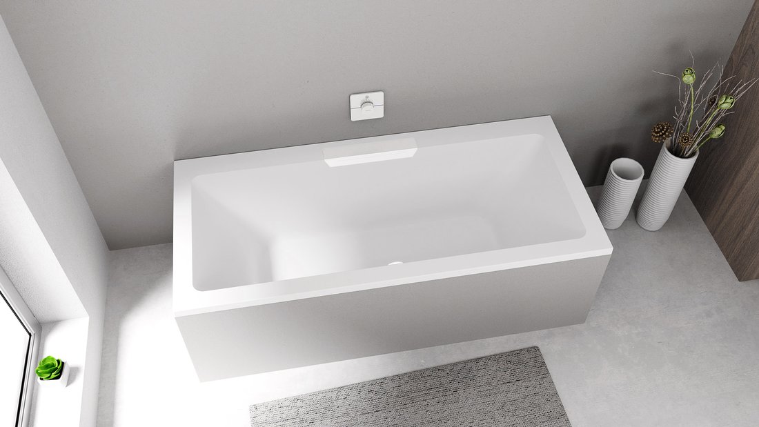 Polysan CASCATA obdélníková vana 185x85x45cm, kaskáda bílá 73836.101