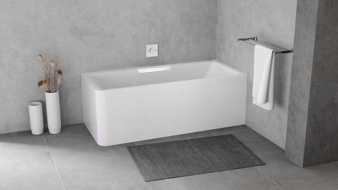 Polysan CASCATA R MONOLITH obdélníková vana 180x80x60cm, kaskáda bílá 73836MR.101