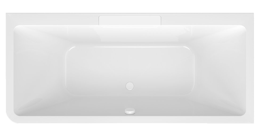 Polysan CASCATA R MONOLITH obdélníková vana 180x80x60cm, kaskáda bílá 73836MR.101