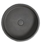 Photo: ISPIR concrete washbasin including drain, 40cm, black granite