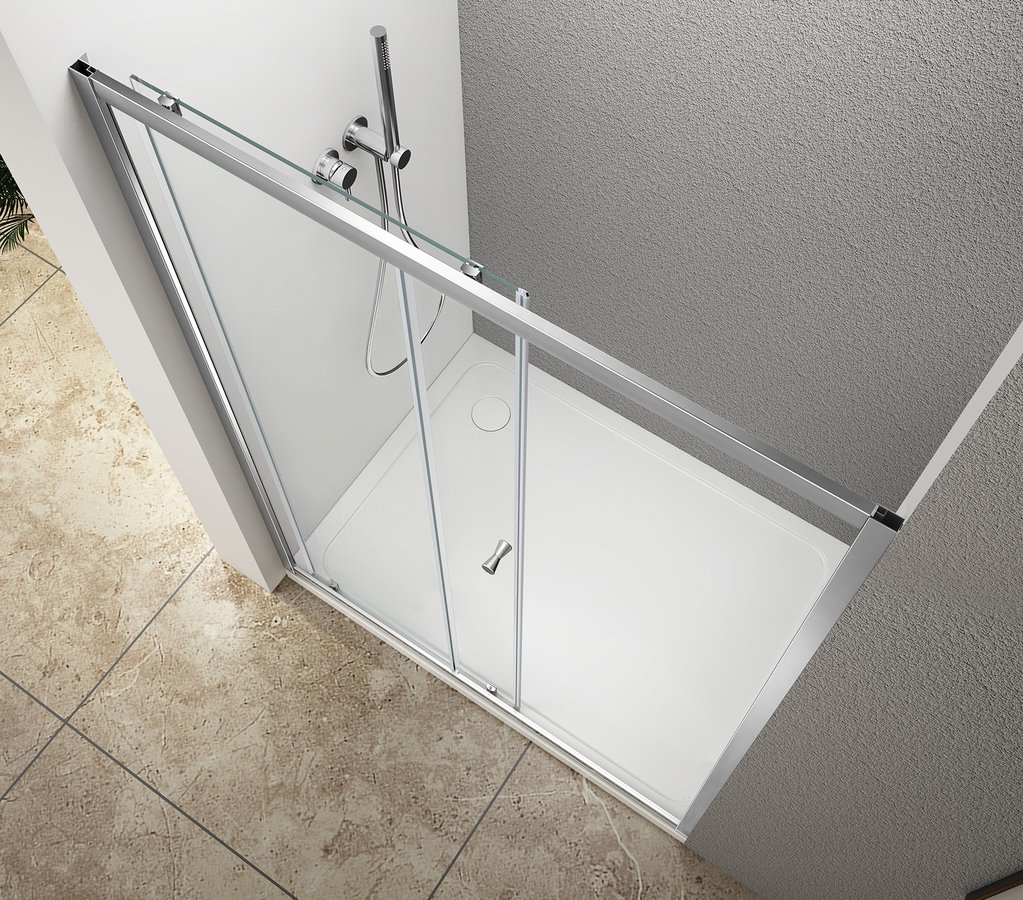 Aqualine UGGA posuvné sprchové dveře 1000mm, čiré sklo ATS100