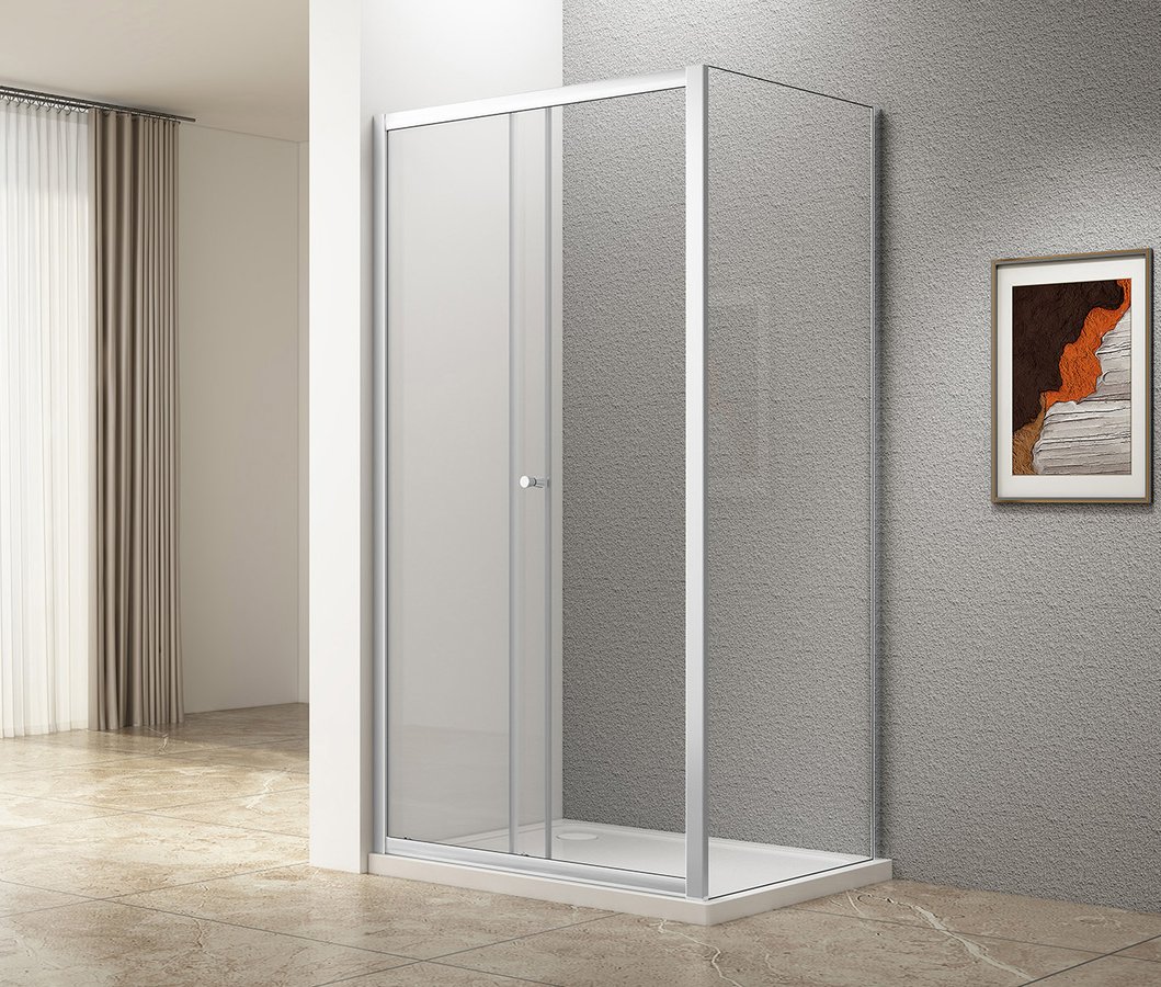 Aqualine UGGA posuvné sprchové dveře 1000mm, čiré sklo ATS100