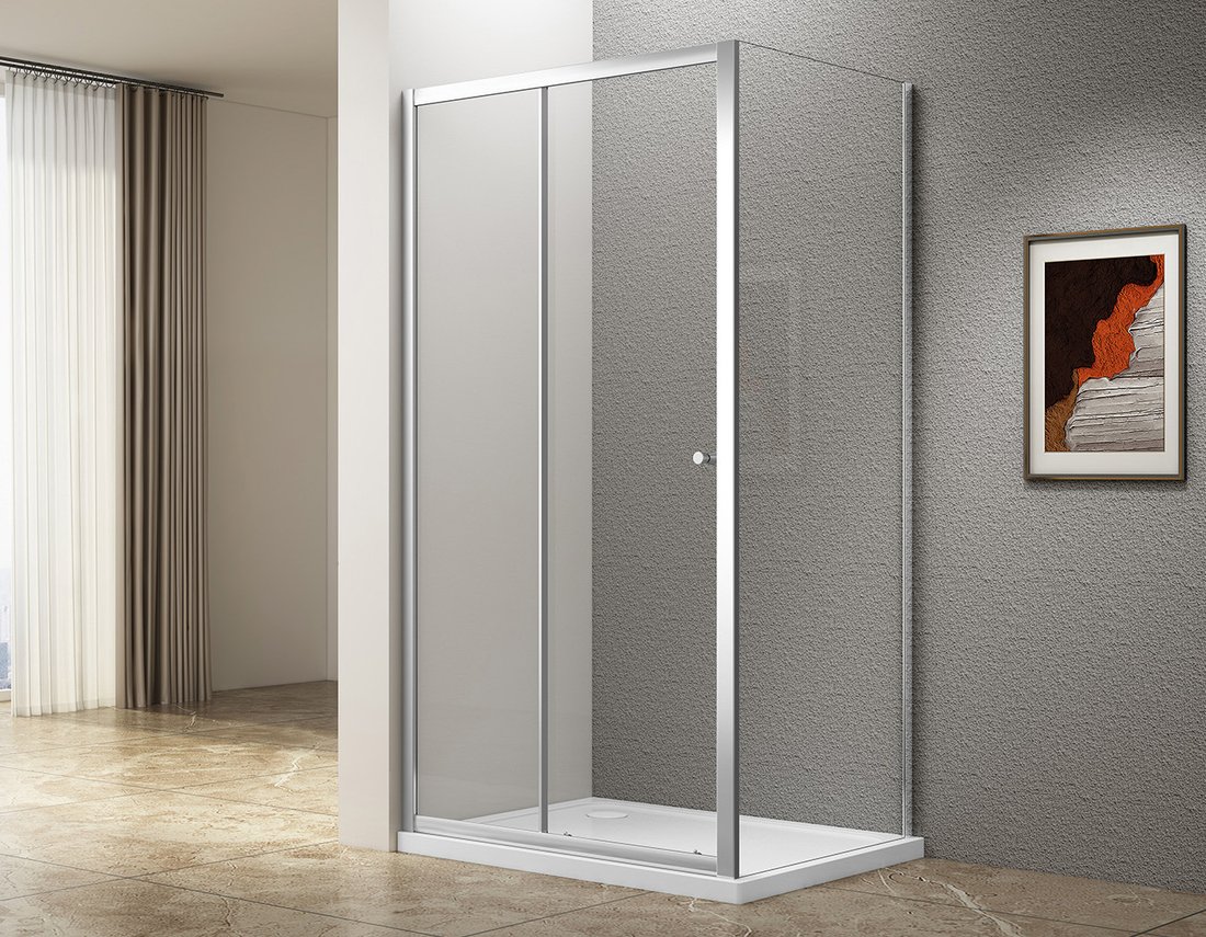 Aqualine UGGA boční stěna 900mm, čiré sklo ATP90