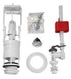 Photo: Mechanizm spłukujący z DUAL przyciskiem, napełnianie od dołu 1/2", chrom