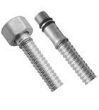 Photo: Przyłącze ze stali nierdzewnej, rura spiralna, M10x3/8", 40cm, chrom