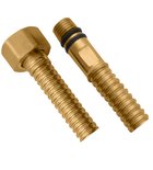 Photo: Przyłącze ze stali nierdzewnej, rura spiralna, M10x3/8", 40cm, złoto mat