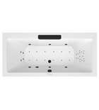 Photo: CASCATA Whirlpool Bath, 185x85x45cm, Black Cascade Spout, Highline Hydro-Air, chrome