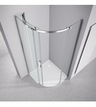 Photo: THRON ROUND čtvrtkruhová sprchová zástěna 900x900mm, čiré sklo, levá