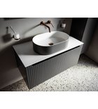 Photo: THIN umývadlo na dosku, Rockstone, 55x35cm, biela mat/carina