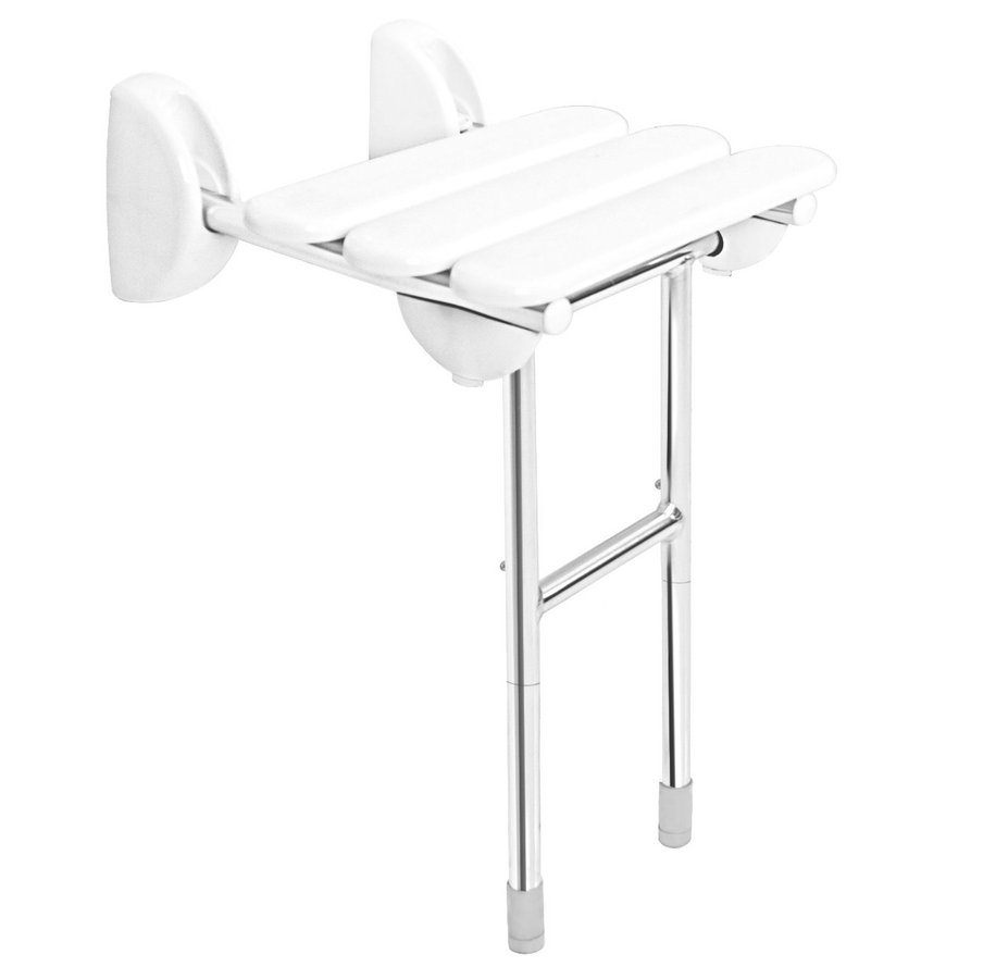 HANDICAP sklopné sedátko do sprchového koutu s podpěrou, 38x36cm, bílá A140101-1