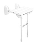 Photo: HANDICAP folding shower seat with support, 38x36cm, white