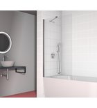 Photo: Bath screen 900x1500mm, chrome, clear glass