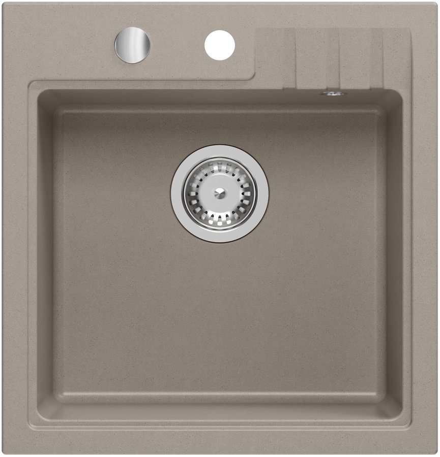 Granitový vestavný dřez mono, 50x52cm, taupe GR1042