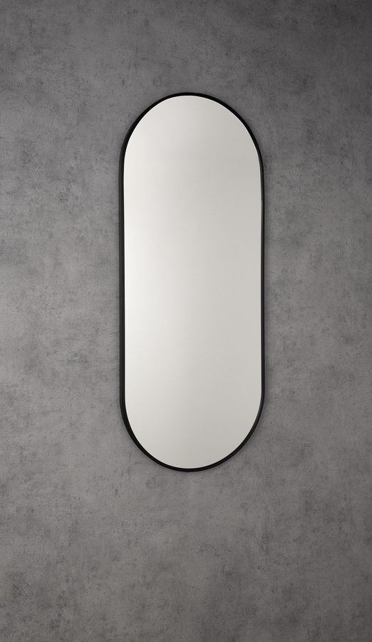Sapho AROWANA oválné zrcadlo v rámu 50x120cm, černá mat AWB1250