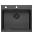 Photo: Single Bowl Granite Kitchen Sink 59,5x50cm, carbon