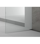 Photo: ARCHITEX Glass Fixing Kit, Floor-Wall with Slope Profile, 1615x2105mm, left, polished Aluminium