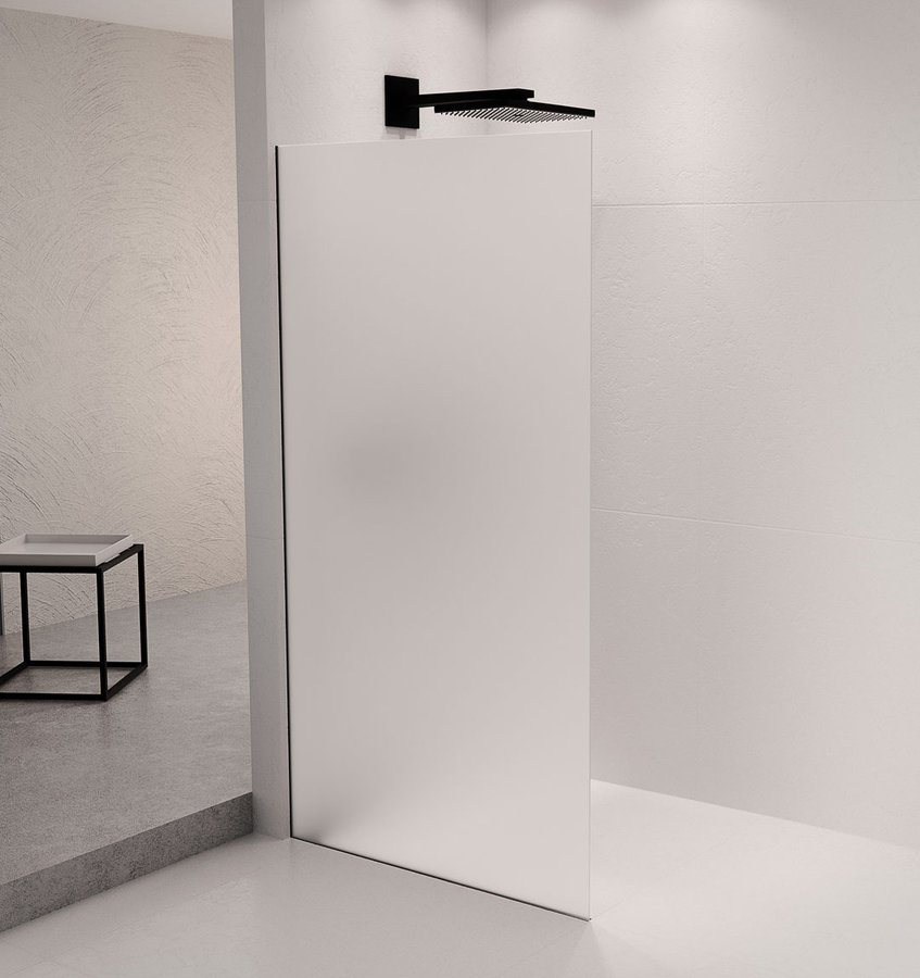 Polysan ARCHITEX sada pro uchycení skla podlaha-stěna se spádovou lištou, 1615x2105mm, levá, černá mat AX2116BL