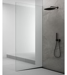 Photo: ARCHITEX Glass Fixing Kit, Floor-Wall with Slope Profile, 1615x2105mm, left, matt black