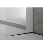 Photo: ARCHITEX Glass Fixing Kit, Floor-Wall with Slope Profile, 1615x2105mm, left, matt black