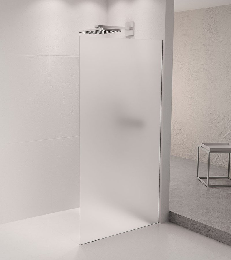 Polysan ARCHITEX sada pro uchycení skla podlaha-stěna se spádovou lištou, 1615x2105mm, pravá, leštěný hliník AX2116R