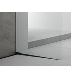 Photo: ARCHITEX Glass Fixing Kit, Floor-Wall with Slope Profile, 1615x2105mm, right, matt black