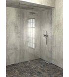 Photo: ARCHITEX sada pro uchycení skla, podlaha-stěna-strop se spádovou lištou, 1615x2600mm, pravá, leštěný hliník