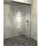 Photo: ARCHITEX sada pro uchycení skla, podlaha-stěna-strop se spádovou lištou, 1615x2600mm, pravá, černá mat