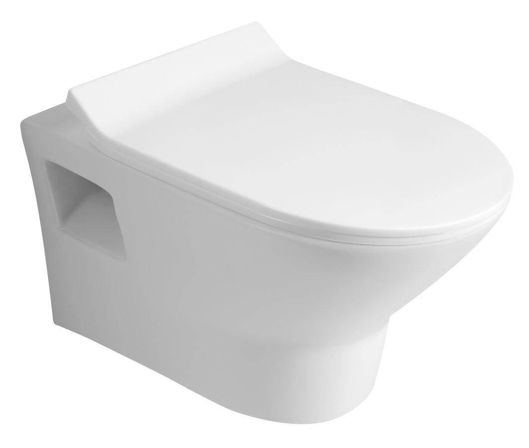 Bruckner IMOGEN závěsná WC mísa, Rimless, 36x50cm, bílá 201.508.0