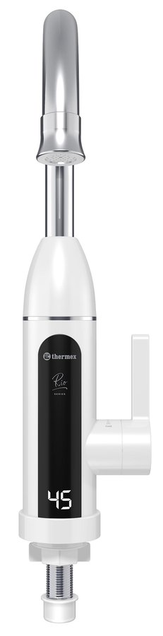 Aqualine RIO elektrická vodovodní baterie s průtokovým ohřívačem vody, 230V, 3kW, bílá/nerez 211086