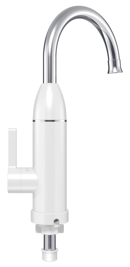 Aqualine RIO elektrická vodovodní baterie s průtokovým ohřívačem vody, 230V, 3kW, bílá/nerez 211086