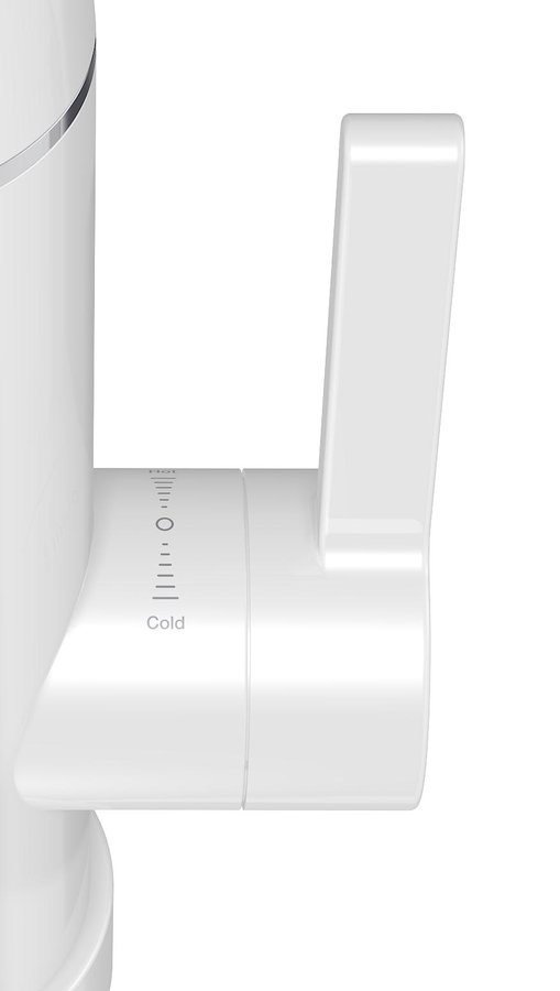 Aqualine RIO elektrická vodovodní baterie s průtokovým ohřívačem vody, 230V, 3kW, bílá/nerez 211086