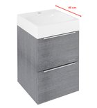 Photo: EMONA washbasin cabinet 39,4x55x39cm, silver oak