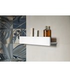 Photo: ABELINE Rockstone shelf with bar 600mm, white matt