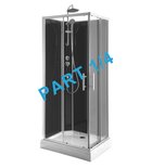 Photo: GRANVIK sprchovací box 700x900x2180mm komponent 1/4 sprchová vanička, biela