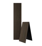 DELUXE akustický panel 2400x520x18mm, orech/čierna Photo: DELUXE akustický panel 2400x520x18mm, orech/čierna