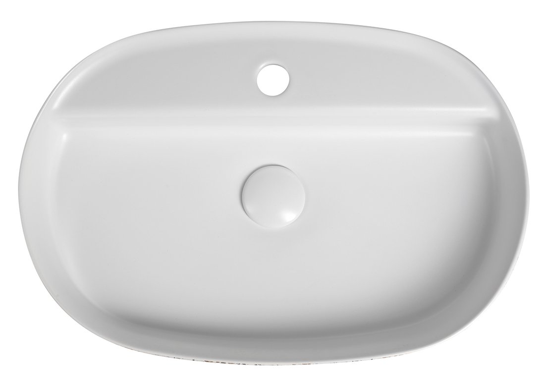 Isvea INFINITY OVAL keramické umyvadlo na desku, 60x40cm, terrazzo 10NF65060-2L-TRZ