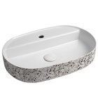 Photo: INFINITY OVAL keramické umývadlo na dosku, 60x40cm, terrazzo