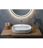 Photo: INFINITY OVAL keramické umývadlo na dosku, 60x40cm, terrazzo