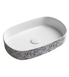 Photo: INFINITY OVAL umywalka ceramiczna nablatowa, 55x36cm, terrazzo