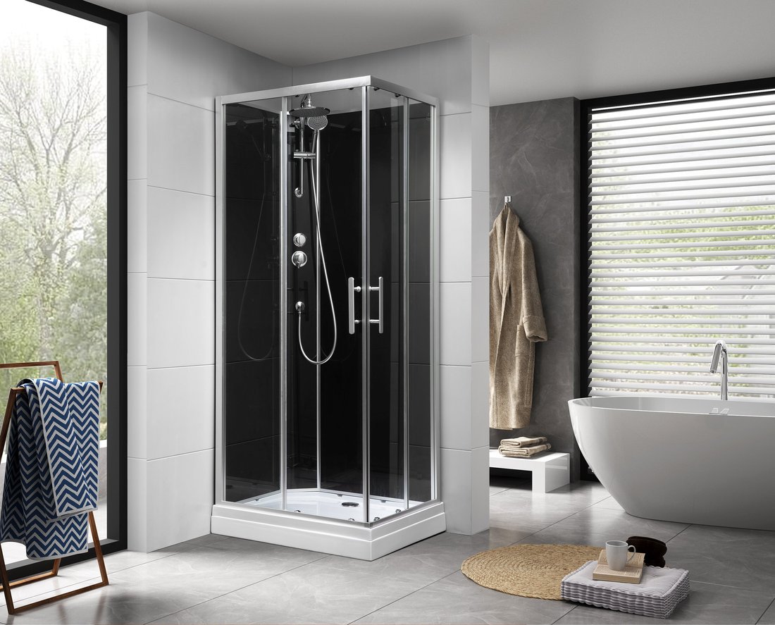 Aqualine GRANVIK obdélníkový sprchový box 700x900x2180mm, čiré sklo GG70X90