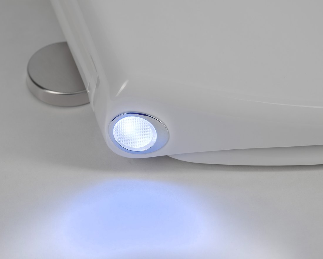 Sapho PHARO WC sedátko s LED podsvícením, Soft Close, Easy Take, bílá WX1315