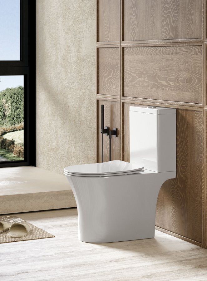 Aqualine VITO WC kombi, Rimless, spodní/zadní odpad, bílá PB105WR