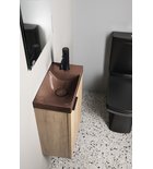 Photo: AGOS betónové umývadlo 40x22cm, ľavé/pravé, tmavohnedá pololesk