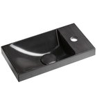 Photo: AGOS umywalka betonowa, 40x22cm, lewa/prawa, antracyt połysk