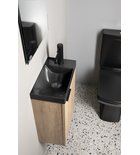 Photo: AGOS betónové umývadlo 40x22cm, ľavé/pravé, antracit pololesk